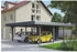 Skan Holz Doppelcarport Wendland schwarze Blende inkl. Abstellraum Pfostenanker 630 x 879 cm schiefer