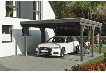 Skan Holz Einzelcarport Grunewald inkl. EPDM Folie 427 x 554 cm Schiefer