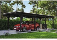 Skanholz Einzelcarport "Emsland" Massivholz 291 cm Anthrazit