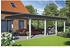 Skan Holz Einzelcarport Wendland schwarze Blende inkl. Pfostenanker 409 x 870 cm weiß