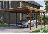 Skanholz Einzelcarport "Friesland" Massivholz 355 cm braun