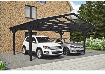 Skan Holz Doppelcarport Westerwald inkl. Pfostenanker 570 x 541 cm anthrazit