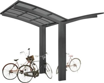 Ximax Doppelcarport Portoforte Mini Typ 60 Y-Ausf&uuml;hrung Aluminium eloxiert 404 x 253,8 cm schwarz