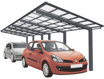 Ximax Doppelcarport Linea Typ 110 Tandem Aluminium eloxiert 272,6 x 982,6 cm schwarz