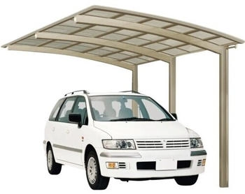 Ximax Einzelcarport Portoforte Typ 110 Aluminium eloxiert Sonderl&auml;nge 270,4 x 555,8 cm Edelstahl-Look