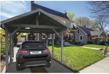 Palmako Einzelcarport Robert 11,7 m&sup2; 360x510 cm tauchgrundiert grau