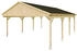 Skan Holz Doppelcarport Fichtelberg inkl. Dachschindeln schwarz 618 x 808 cm natur