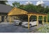 Skan Holz Doppelcarport Fichtelberg inkl. Dachschindeln schwarz 618 x 808 cm Eiche hell
