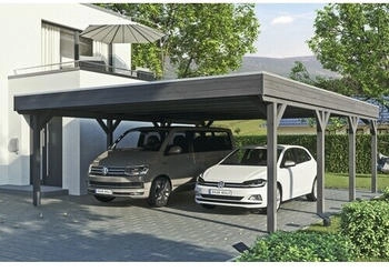 Skan Holz Doppelcarport Grunewald 622 x 796 cm Schiefer