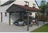 Skan Holz Einzelcarport Fichtelberg inkl. Dachschindeln rot 423 x 566 cm Schiefer