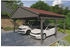 Skan Holz Doppelcarport Fichtelberg inkl. Dachschindeln rot 618 x 566 cm Schiefer