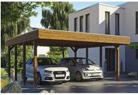 Skanholz Doppelcarport "Friesland" Massivholz 514 cm braun