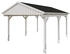 Skan Holz Einzelcarport Fichtelberg inkl. Dachschindeln schwarz 423 x 566 cm weiß