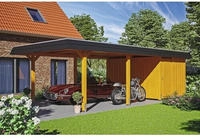 Skanholz Einzelcarport "Wendland" Leimholz 341 cm hellbraun