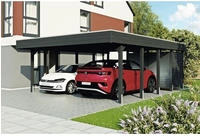 Skanholz Doppelcarport "Friesland Set 14" Massivholz 514 cm Anthrazit