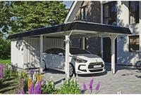 Skanholz Einzelcarport "Wendland" Leimholz 291 cm wei&szlig;
