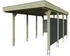 Skan Holz Einzelcarport Friesland-Hybrid inkl. Rückwand/Seitenwand Aluminium Pfostenanker 314 x 555 cm kesseldruckimprägniert