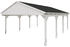 Skan Holz Doppelcarport Fichtelberg inkl. Dachschindeln schwarz 618 x 808 cm weiß