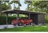Skan Holz Einzelcarport Emsland inkl. Abstellraum Pfostenanker 354 x 846 cm schiefer
