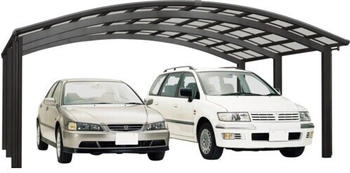 Ximax Doppelcarport Portoforte Typ 110 M-Ausf&uuml;hrung Aluminium eloxiert 542,3x495,4 cm schwarz