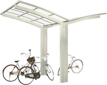 Ximax Doppelcarport Portoforte Mini Typ 60 Y-Ausführung Aluminium eloxiert 404 x 253,8 cm Edelstahl-Look