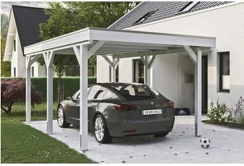 Skan Holz Einzelcarport Grunewald inkl. EPDM Folie 321 x 554 cm weiß
