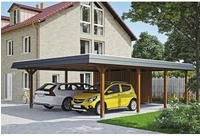 Skanholz Doppelcarport "Wendland" Leimholz 550 cm braun
