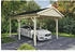 Skan Holz Einzelcarport Fichtelberg inkl. Dachschindeln schwarz 317 x 566 cm natur