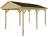 Skan Holz Einzelcarport Fichtelberg inkl. Dachschindeln schwarz 317 x 566 cm natur