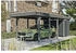 Skan Holz Einzelcarport Friesland-Hybrid inkl. Abstellraum Aluminium Pfostenanker 314 x 708 cm schiefer