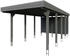 Skan Holz Einzelcarport Friesland-Hybrid inkl. Abstellraum Aluminium Pfostenanker 314 x 708 cm schiefer