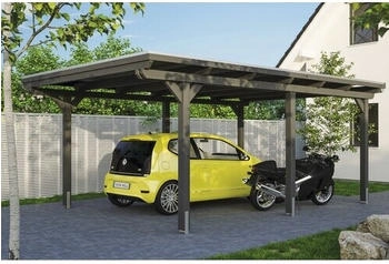 Skan Holz Einzelcarport Emsland inkl. EPDM Folie Pfostenanker 404 x 604 cm schiefer
