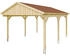 Skan Holz Einzelcarport Fichtelberg inkl. Dachschindeln rot 423 x 566 cm natur