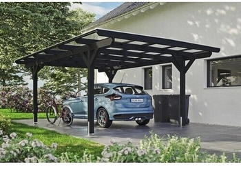 Skan Holz Einzelcarport Odenwald inkl. Pfostenanker 428 x 648 cm anthrazit