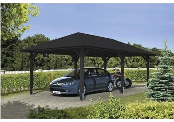 Skan Holz Einzelcarport Taunus inkl. Pfostenanker 439 x 786 cm anthrazit