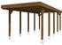 Skan Holz Einzelcarport Friesland inkl. EPDM-Dachfolie und H-Pfostenanker 314 x 708 cm nussbaum