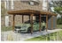 Skan Holz Einzelcarport Friesland-Hybrid inkl. Abstellraum Aluminium Pfostenanker 314 x 708 cm nussbaum