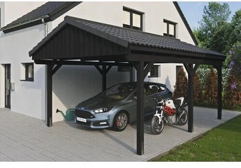 Skan Holz Einzelcarport Fichtelberg inkl. Pfostenanker 423 x 566 cm anthrazit