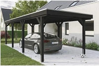 Skanholz Einzelcarport "Grunewald" Massivholz 289 cm Anthrazit