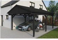 Skanholz Einzelcarport "Fichtelberg" Leimholz 379 cm Anthrazit
