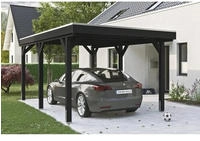 Skanholz Einzelcarport "Grunewald" Massivholz 289 cm Anthrazit