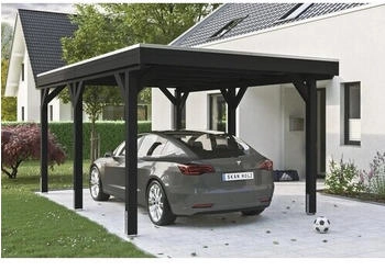 Skan Holz Einzelcarport Grunewald inkl. Pfostenanker 321 x 554 cm anthrazit