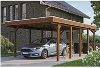 Skanholz Einzelcarport "Friesland" Massivholz 355 cm braun