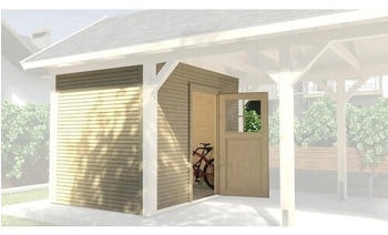 Weka Ger&auml;teraum f&uuml;r Carport 181 x 270 cm natur