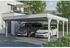 Skan Holz Doppelcarport Grunewald 622 x 796 cm weiß