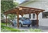 Skan Holz Einzelcarport Odenwald inkl. Pfostenanker 428 x 648 cm nussbaum