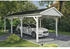 Skan Holz Einzelcarport Fichtelberg inkl. Dachschindeln schwarz 317 x 808 cm weiß