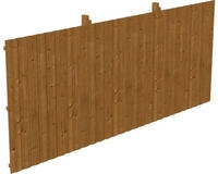 Skanholz Carport-R&uuml;ckwand aus Deckeschalung 20x120mm
