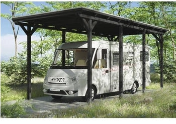 Skan Holz Carport f&uuml;r Wohnmobil Emsland inkl. Pfostenanker 404 x 846 cm anthrazit