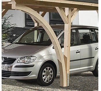 Weka Leimholzrundbogen f&uuml;r Carport 12x12 cm natur